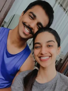 Meenakshi With Brother Tanveer Chaudhary