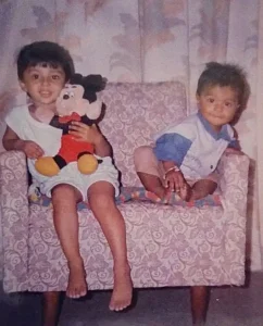 Meenakshi With Younger Brother Tanveer Chaudhary